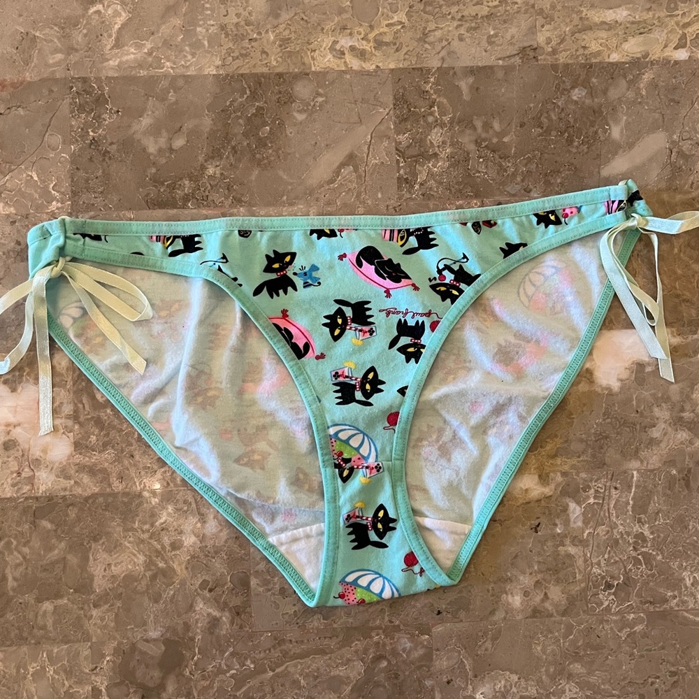 Vintage Paul Frank Mika Black Cat Tie Side Bikini Panty M